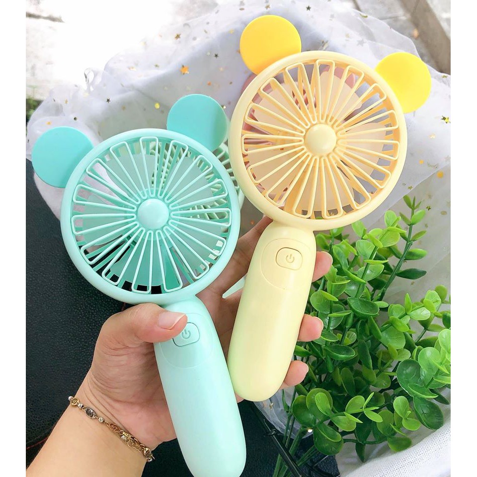 QUẠT CẦM TAY MINI 5 CÁNH HÌNH THÚ DỄ THƯƠNG-PIN SẠC-CÓ ĐẾ ĐỂ BÀN-ĐÈN LED - DALA STORE CASE | BigBuy360 - bigbuy360.vn