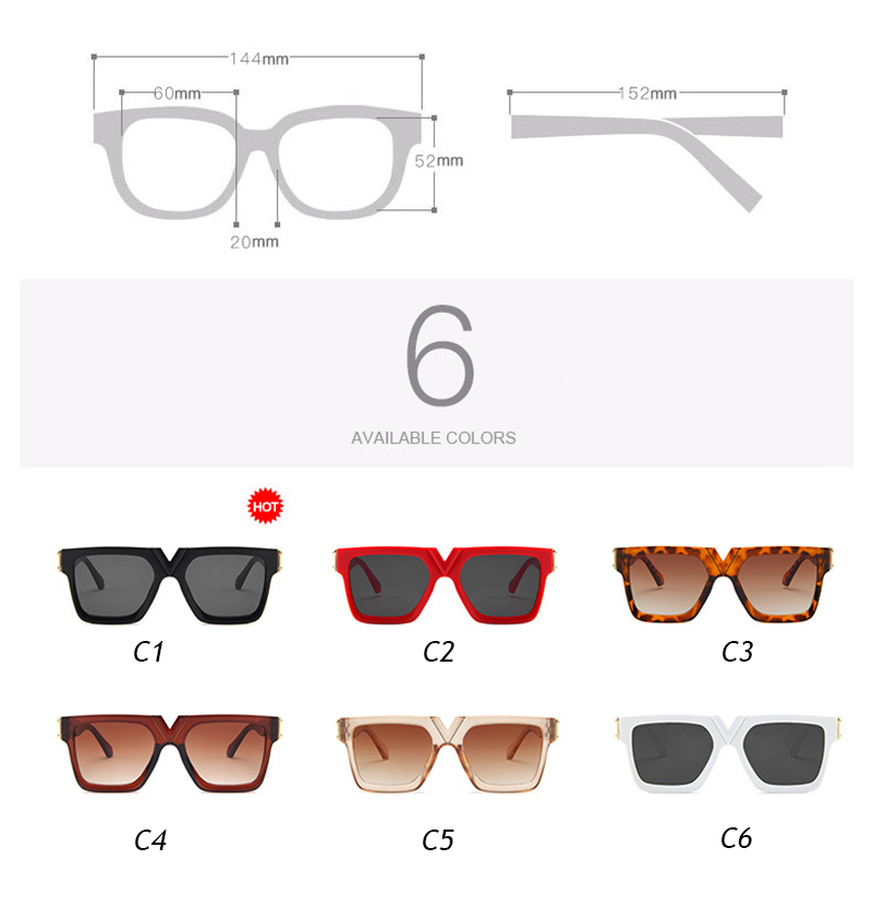 Kính mát hình chữ V phong cách Vintage thời trang cho nữ