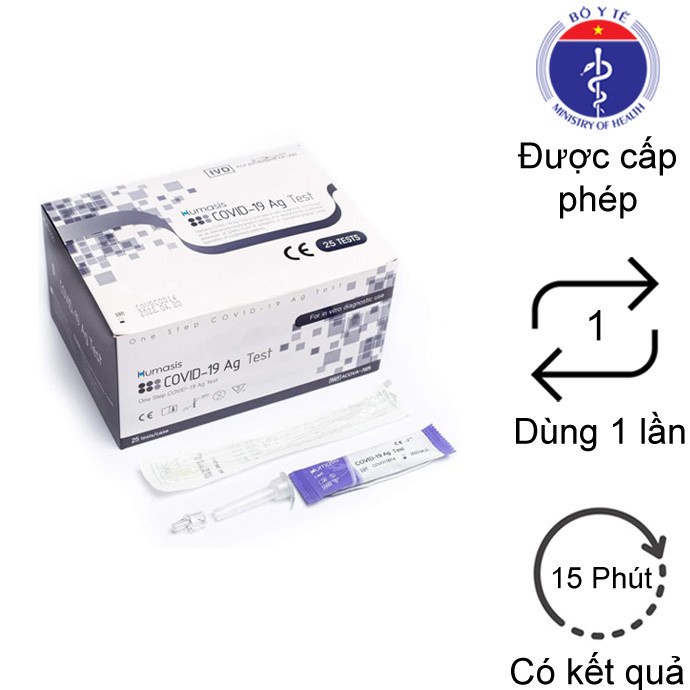 [sỉ] Bộ Test Covid Humasis COVID-19 Ag Test - 1 test giao hỏa tốc