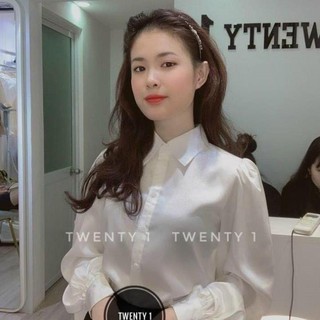 Áo Sơ Mi Trơn Chất Lụa Áo Sơ Mi Nữ Hot  <3