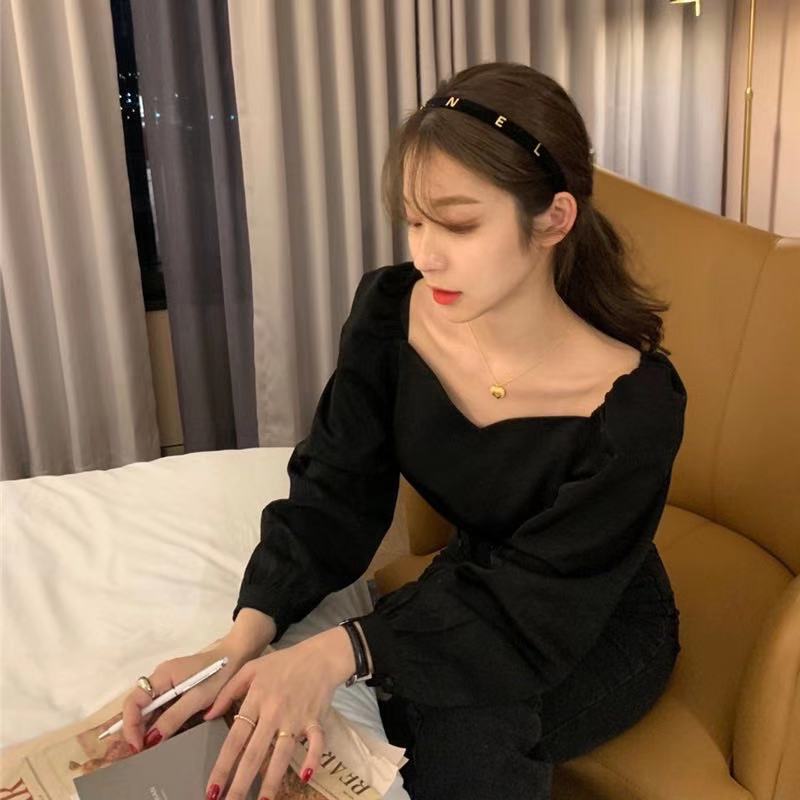 Áo kiểu tay dài cổ thuyền màu sắc trẻ trung thanh lịch 39782