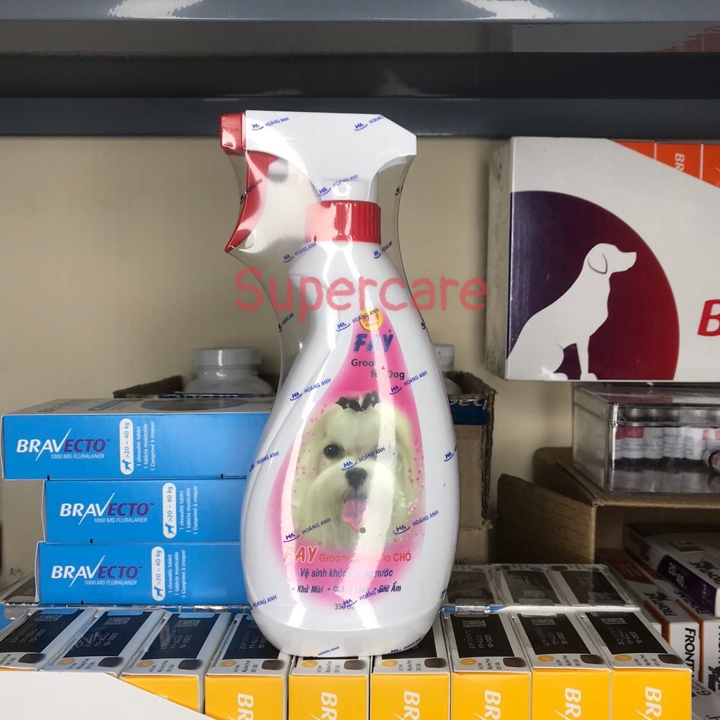 Groom tắm khô, dưỡng lông cho chó mèo chai 350ml