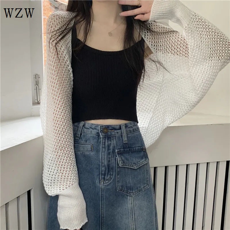 Áo Khoác Cardigan Dệt Kim Mỏng Chống Nắng Thời Trang Mùa Hè Cho Nữ