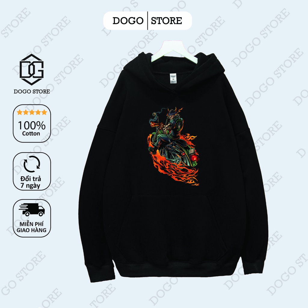 Áo Nỉ Hoodie QUỶ 323 Dogo Store , áo hoodie nam nữ nỉ bông cotton