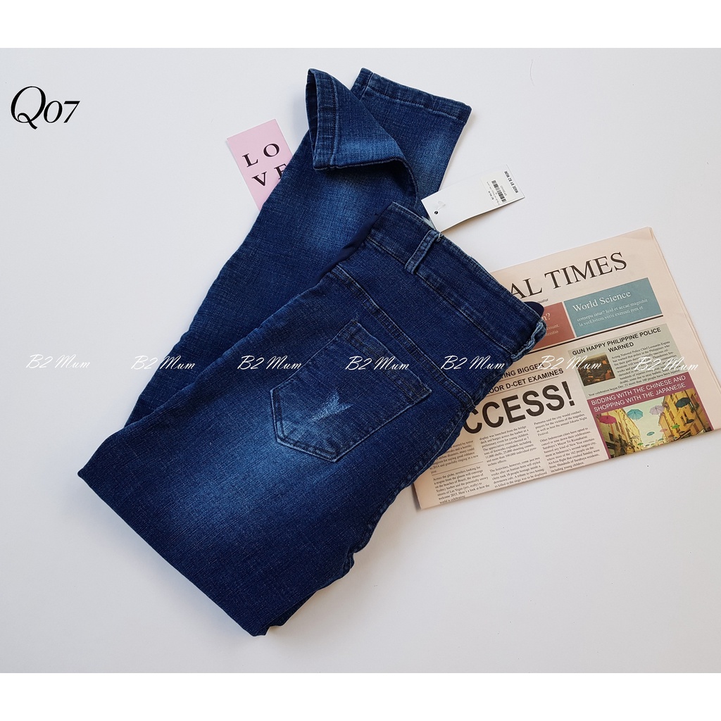 Q07 Quần bầu bò baggy cào xanh from rộng thoải mái 2 MUM