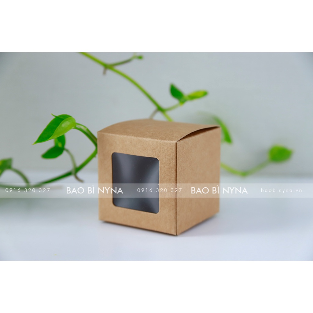 Hộp có kính giấy Kraft hình vuông