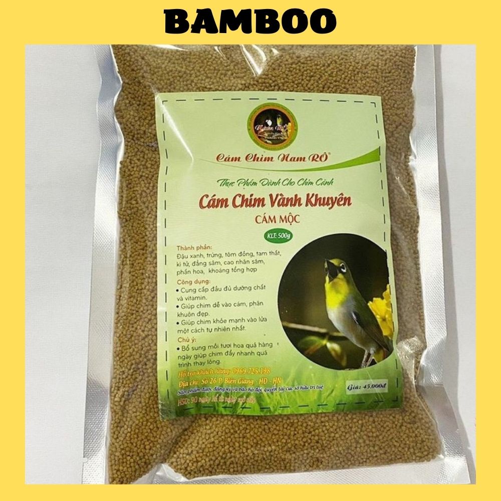 Cám chim vành khuyên Nam Rô cao cấp giá rẻ cho chim mộc khối lượng 500gram