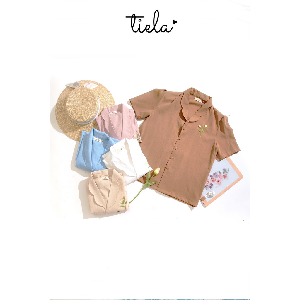 TIELA Áo sơ mi thêu hoa Tulip - Tulip Shirt