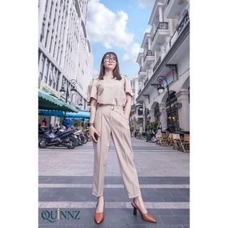 Gina Set - Set Áo tay phồng + quần ống baggy kèm belt