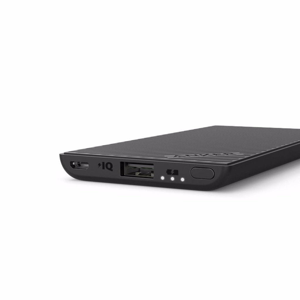 Pin Sạc Dự Phòng ANKER PowerCore Slim 5000mAh Kèm Cáp Lightning 10cm - B1250 - LAGA