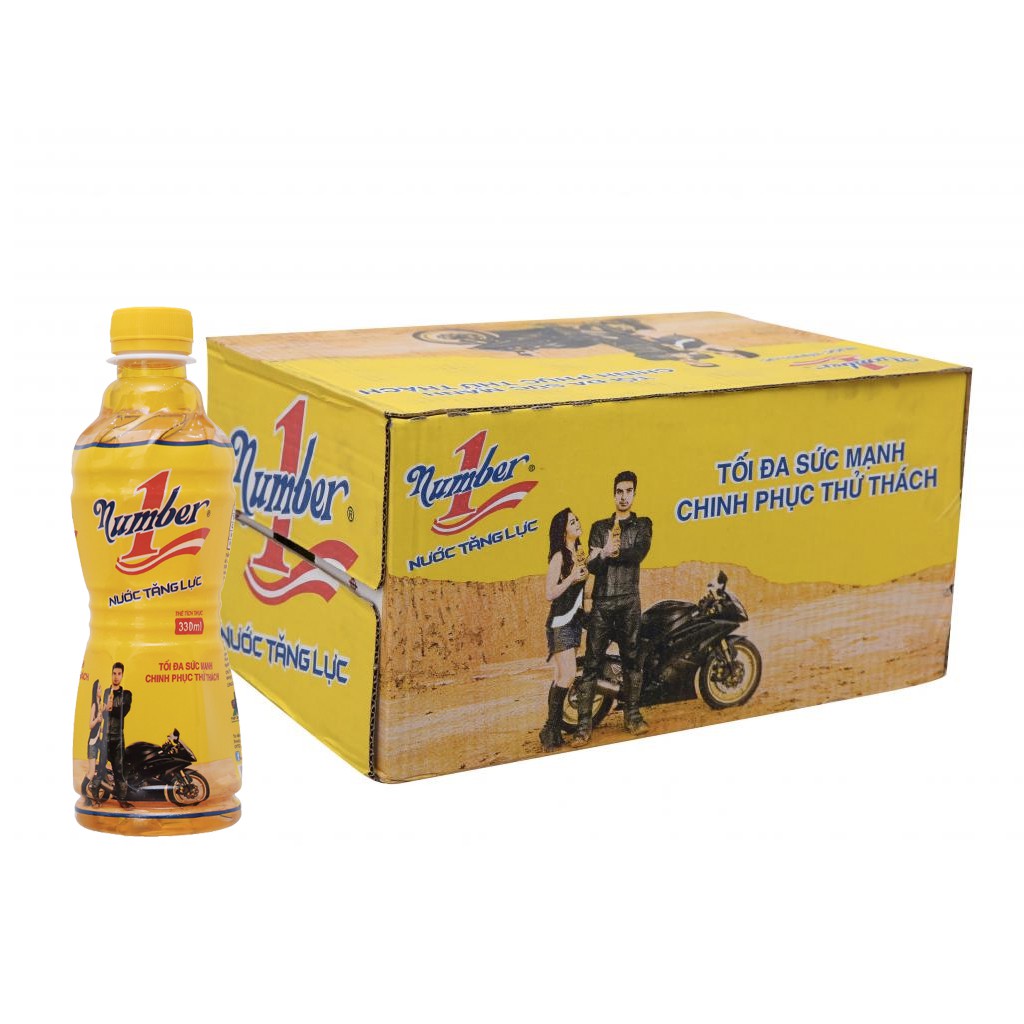 [Rẻ vô địch] Thùng 24 Chai Nước Tăng Lực Number One 330ml [HSD: 01.2021]