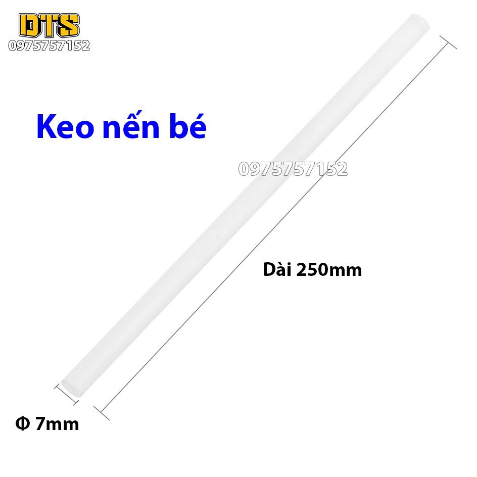 Combo bộ 10 thanh keo nến Silicon chất lượng cao chuyên dùng cho súng bắn keo đường kính 10mm, 7mm keo ra đều siêu dính