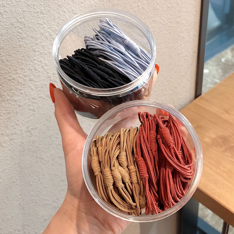 Dây Cột Tóc Bằng Da Co Giãn Thiết Kế Đơn Giản Thời Trang Cho Nữ