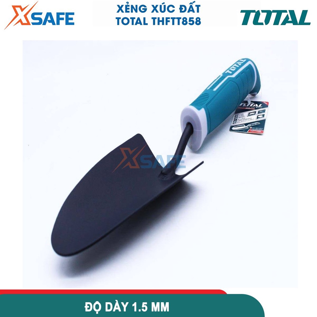 Xẻng xúc đất làm vườn 340mm TOTAL THFTT858 chất liệu thép carbon, chiều dài 340mm, chiều rộng 85mm - CHÍNH HÃNG