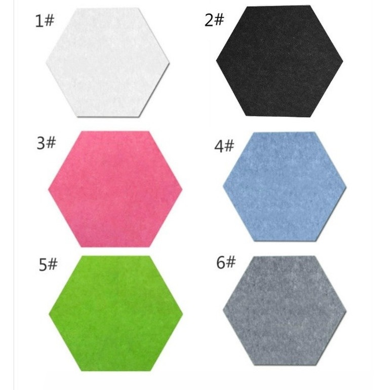 Miếng Dán Xốp Cách Âm Hình Lục Giác 3D Kích Thước 30x26x0.9cm Chất Lượng Cao