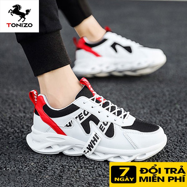 Giày sneaker nam Tonizo ODS đế cao su đúc nguyên khối 5cm,lót hơi,thiết kế độc đáo