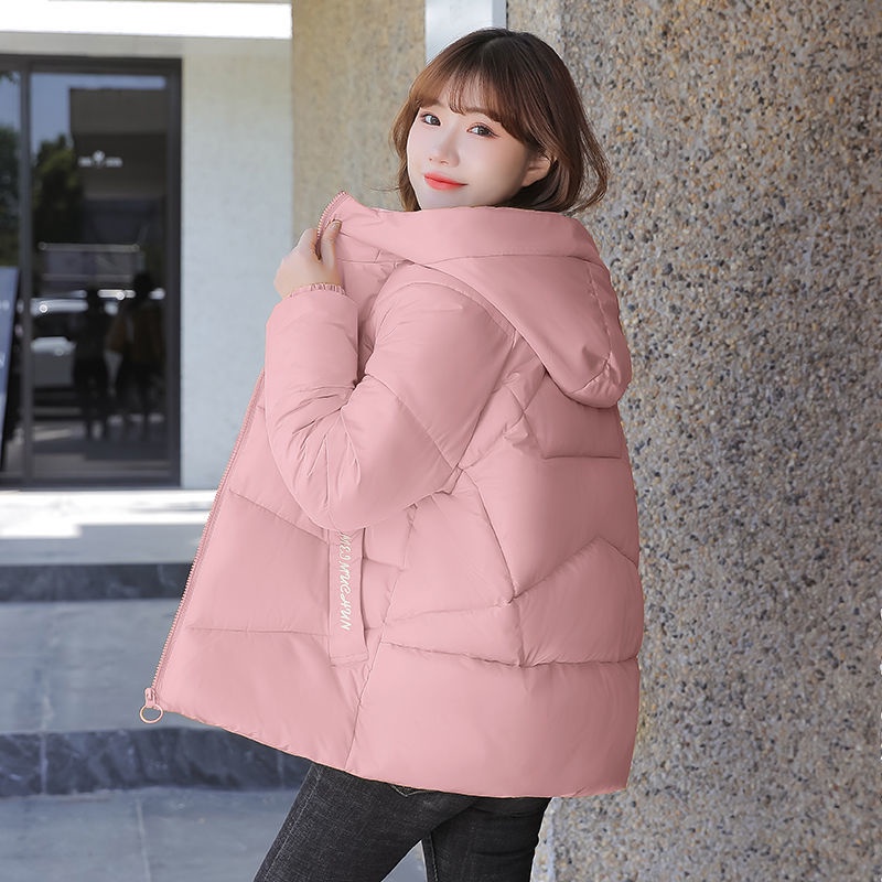 Áo Khoác Phao Đệm Cotton Dày Dáng Ngắn Có Mũ Trùm Thời Trang Mới 2022 Cho Nữ