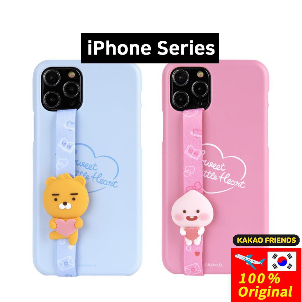 Ốp Điện Thoại Silicon Có Dây Đeo In Hình Kakao Dễ Thương Cho Iphone
