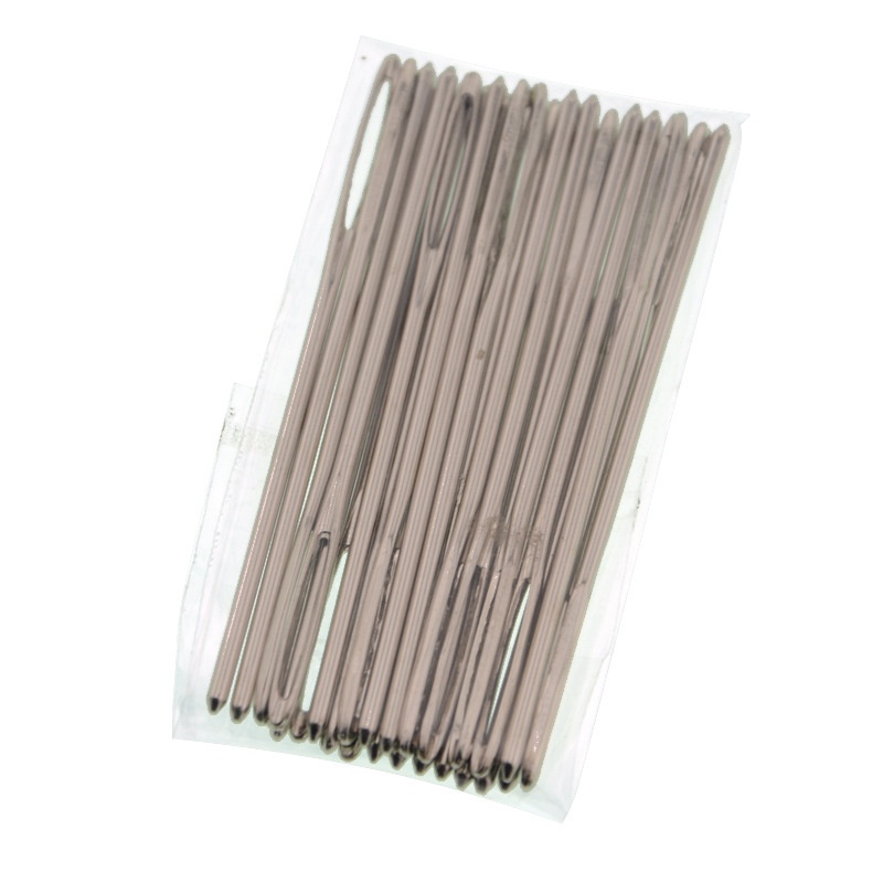 Set 25 Cây Kim Đầu Tròn Bằng Thép Không Gỉ Màu Bạc Tiện Dụng May Vá Diy