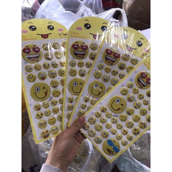 Sticker nổi mặt cười