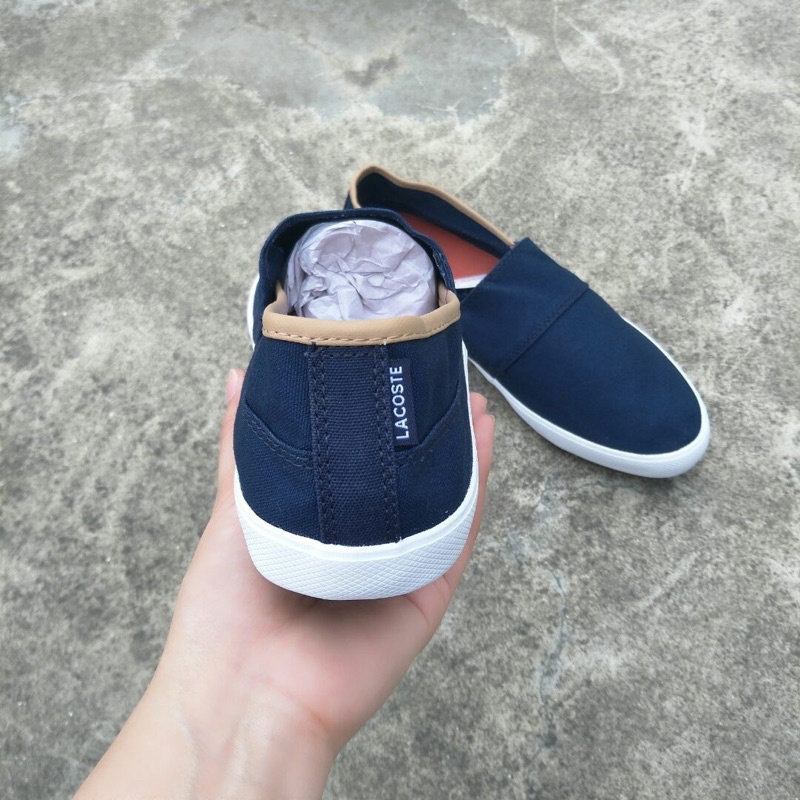 Giày lười vải cho nam thương hiệu Lacoste cao cấp đế mềm