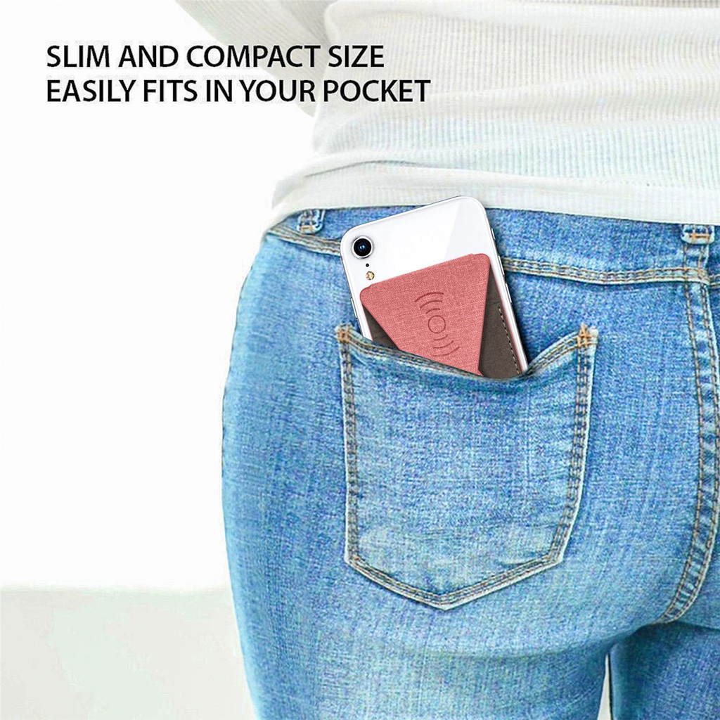 Multi-angle Invisible Phone Holder Slim Magnetic Car Holder Sticker Wallet Card Slots Phone Back Sticker For  cell phone