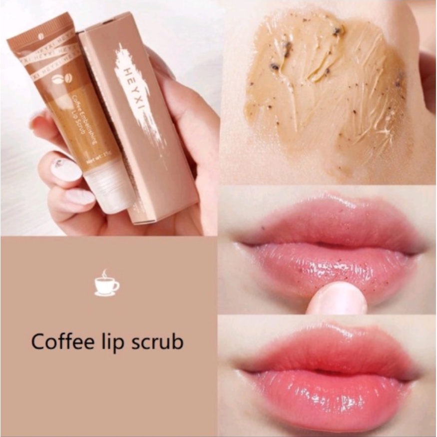 Tẩy Tế Bào Chết Môi Heyxi Cafe CoffeeMoisturizing Lip Scrub Dưỡng Ẩm Và Căng Bóng Môi