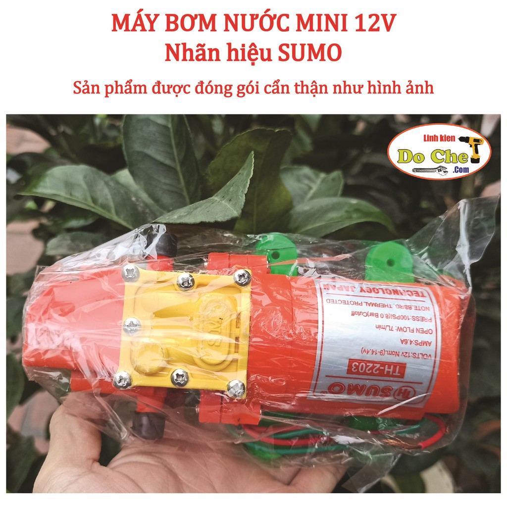 Máy bơm nước mini tăng áp phun sương 12v