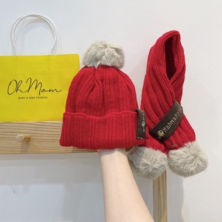 set mũ len kèm khăn quàng cổ cho bé