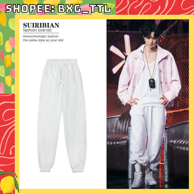 QUẦN VƯƠNG NHẤT BÁC TRẦN TÌNH LỆNH - QUẦN TRẮNG GIỐNG VƯƠNG NHẤT BÁC WANG YIBO