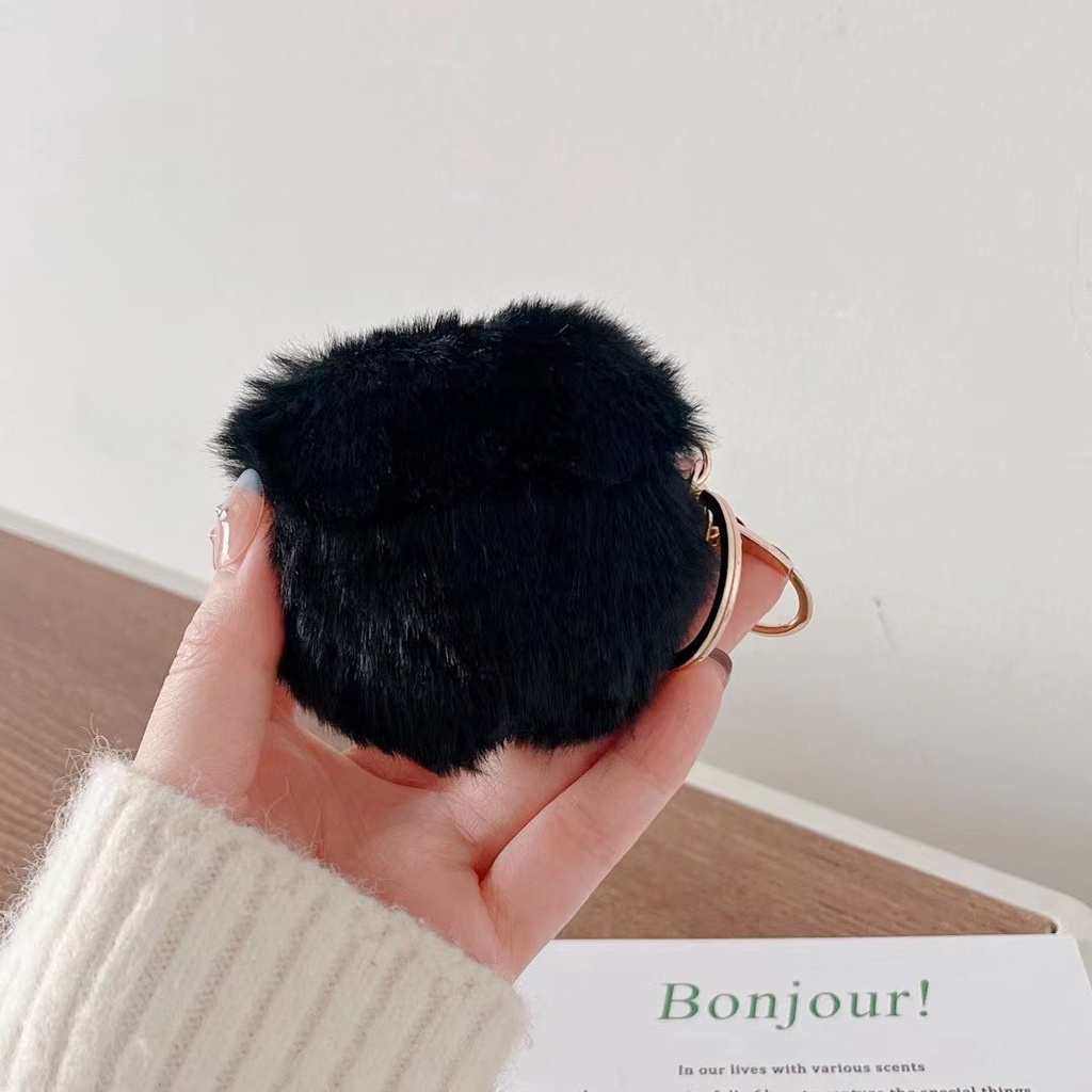 Vỏ Bảo Vệ Hộp Sạc Tai Nghe Bluetooth airpods 1 2 pro Bằng Vải Len Màu Sắc Dễ Thương