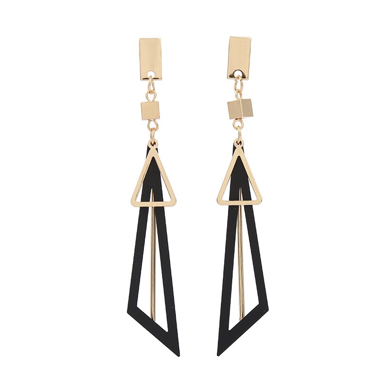 Khuyên tai mặt hình tam giác phong cách Hàn Quốc trẻ trung thời trang