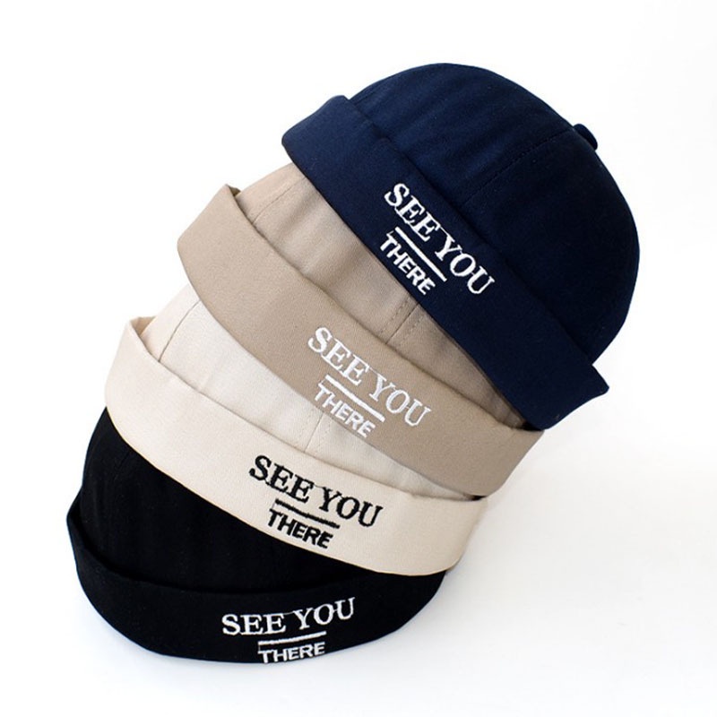 Mũ thủy thủ LINJW không vành thời trang hip hop chỉnh được cho unisex