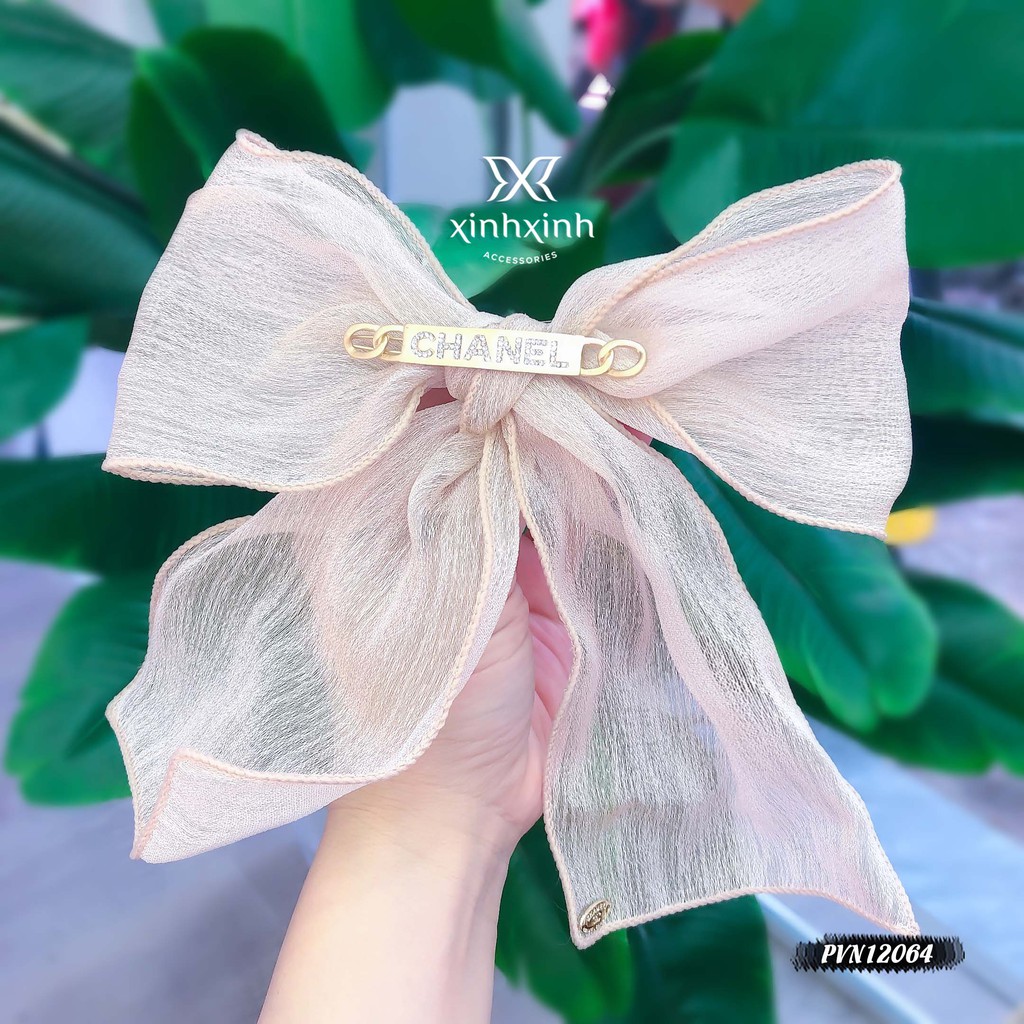 Kẹp tóc, cặp tóc bấm nơ khuy huy hiệu cao cấp - Xinh Xinh Accessories