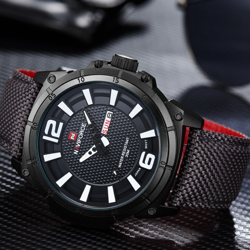 NAVIFORCE NF9066 Men Sport Fashion Leather Band Analog Quartz Watch | BigBuy360 - bigbuy360.vn