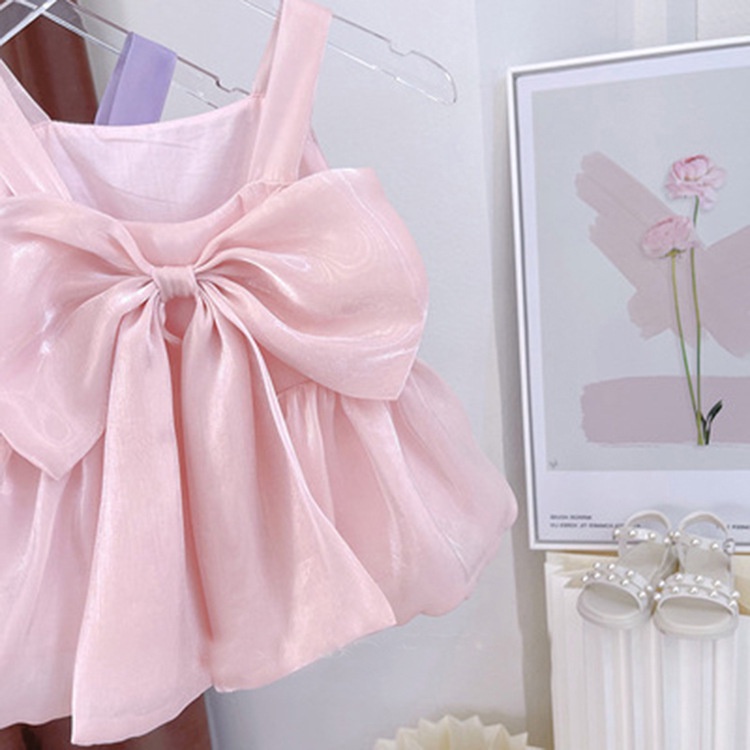 Áo Vest Trẻ Em Nơ 3D Mới 2022 Cô Gái Organza Ngọt Ngào Hàng Đầu