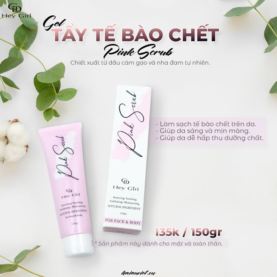 Tẩy Tế Bào Chết Dạng Gel Pink Scrub Cho Da Mặt, Body,Từ Dầu Cám Gạo, Nha Đam Sạch bã Nhờn, Hết Mụn 150g-Hà Mi mart | BigBuy360 - bigbuy360.vn