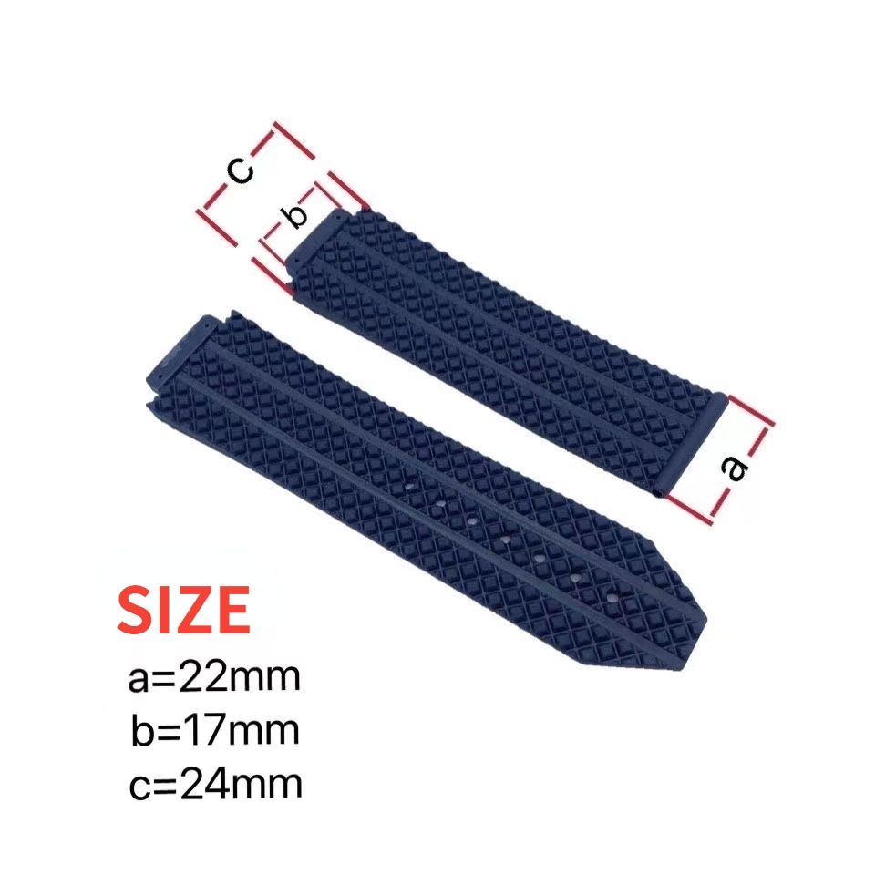 Dây Đeo Đồng Hồ Bằng Cao Su Silicon Mềm Chất Lượng Cao Cho Hublot Big Bang 25*17mm