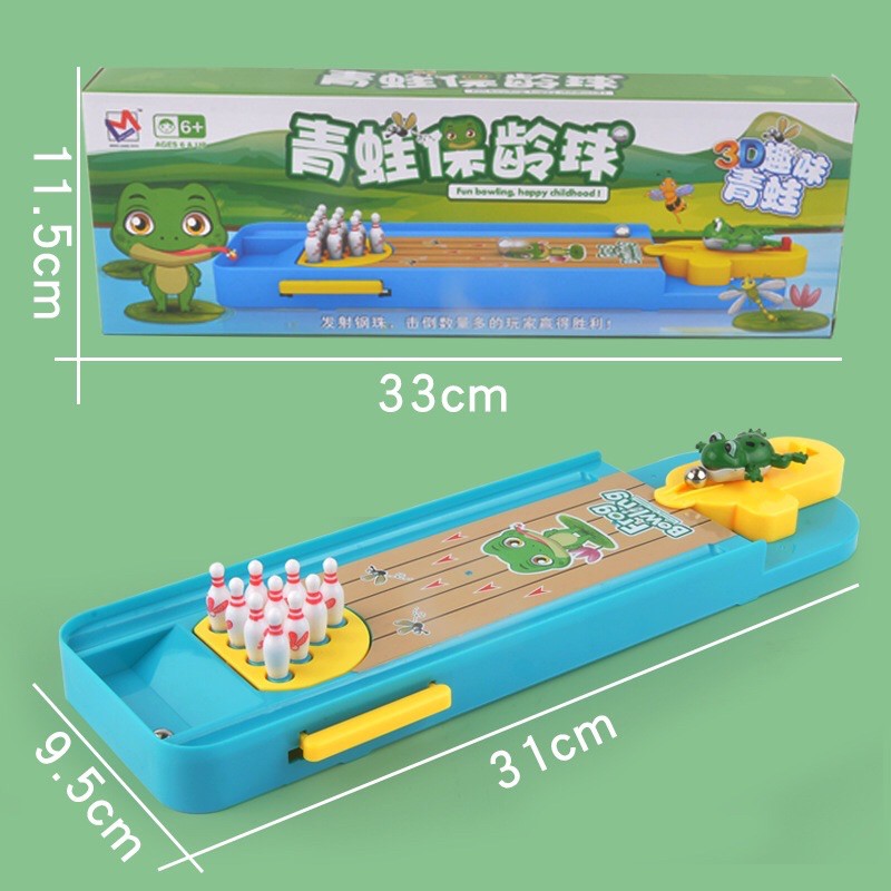 Đồ chơi ném bowling mini chú ếch con cho bé rèn luyện sự tỉ mỉ và quan sát