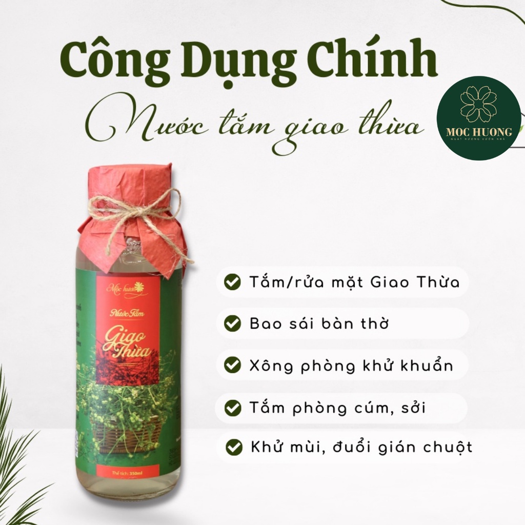 Nước Mùi Già MỘC HƯƠNG Dùng Pha Nước Tắm Xông Đường Hô Hấp Khử Mùi Chai 350ml