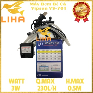 Máy Bơm Bể Cá Vipsun VS-701 (3W-230L/H-0.5M) - Máy Lọc Nước Cho Hồ Cá Cảnh Mini