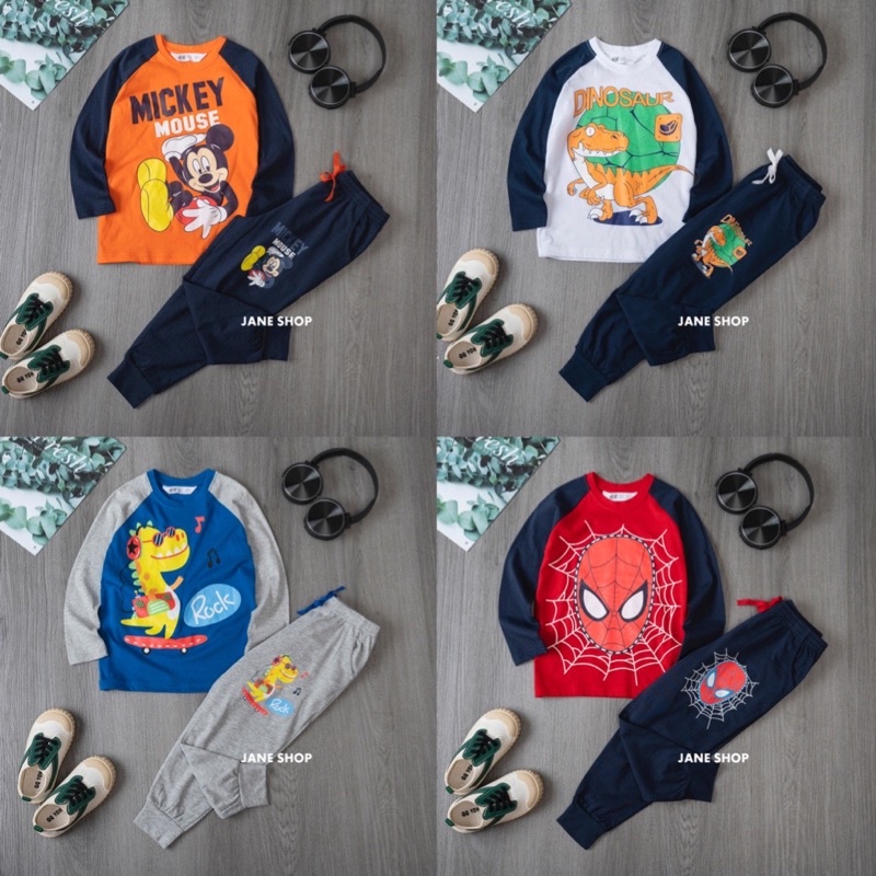 ❤️❤️ Hàng Hót ✌️ Bộ Rap lăng bé trai size nhí cotton thun mềm mát 13-32kg