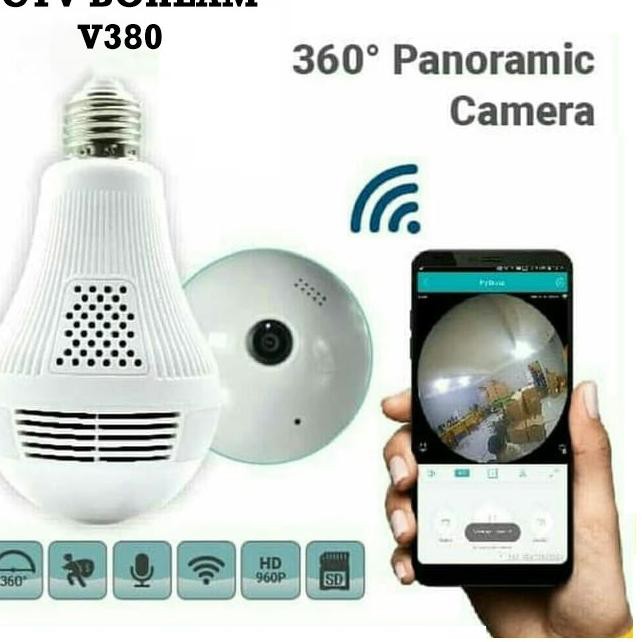 Camera Ẩn Hình Bóng Đèn Hadir V380 Cctv V360