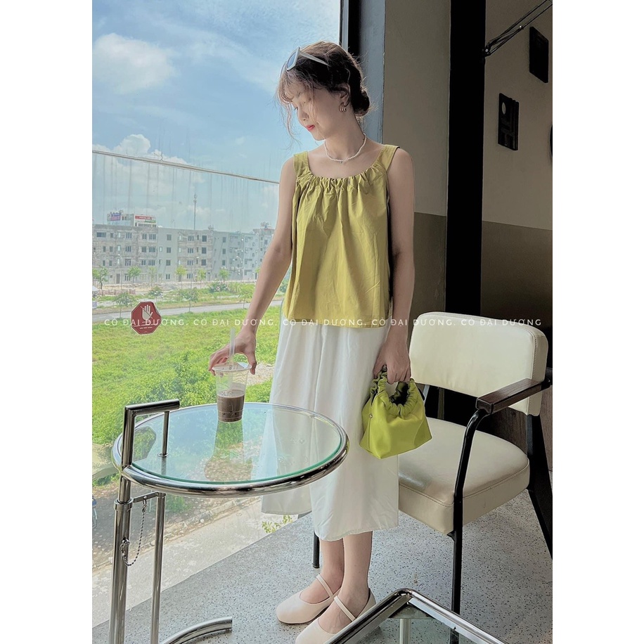 Áo babydoll,áo 2 dây,áo đũi bản to chất đũi siêu hot 2022 - Kim Dung Fashion Store