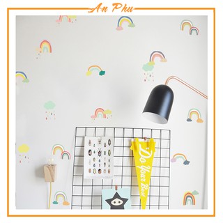 Decan Dán Tường An Phú Decor Họa Tiết Cầu Vồng Dễ Thương