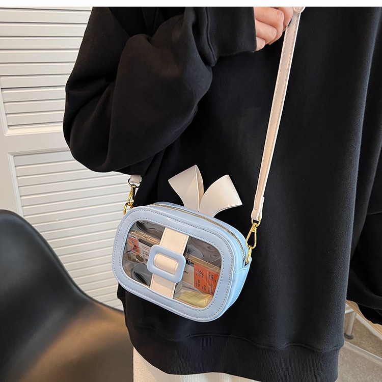 Túi Đeo Chéo Hình Vuông Nhỏ Màu Trong Suốt Dễ Phối Đồ Thời Trang Cho Nữ
