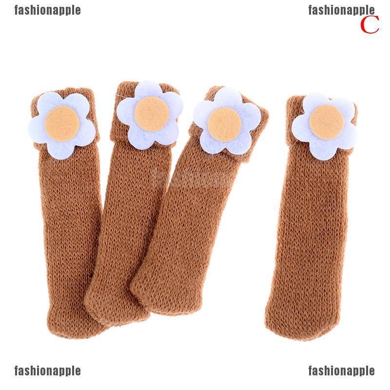Set 4 vớ bọc chân bàn ghế chống trượt họa tiết hoa chống trầy