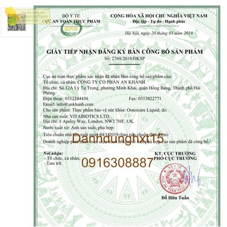 Canxi nước Osteocare Liquid 200ml của Anh