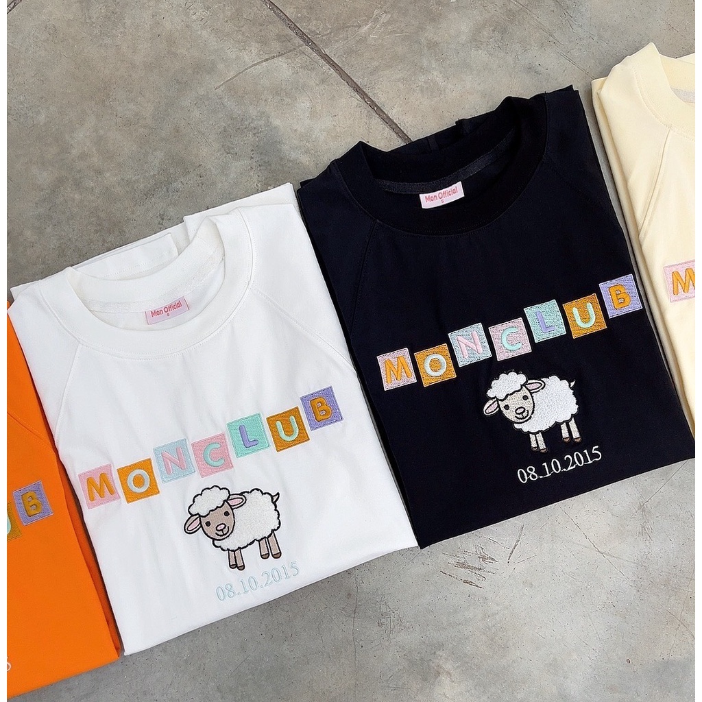 Áo Thun Local brand Mon Hình Cừu Xù Cotton 4 Chiều SS18