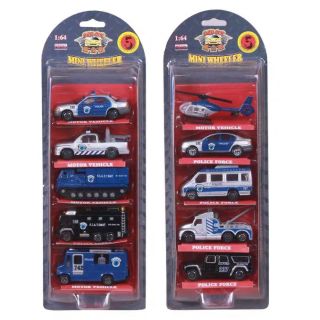 Set 5 xe cảnh mini wheele sắt đặc 1:64